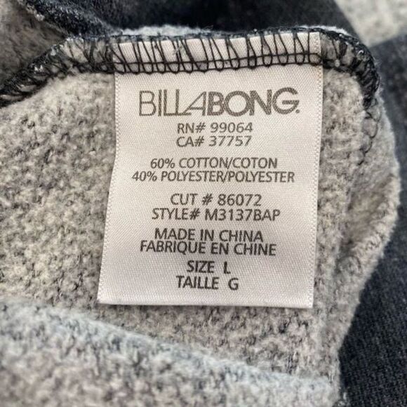 Billabong Large Gray Sweatpants Pull On Athleisure Athletic Pants - Picture 7 of 11